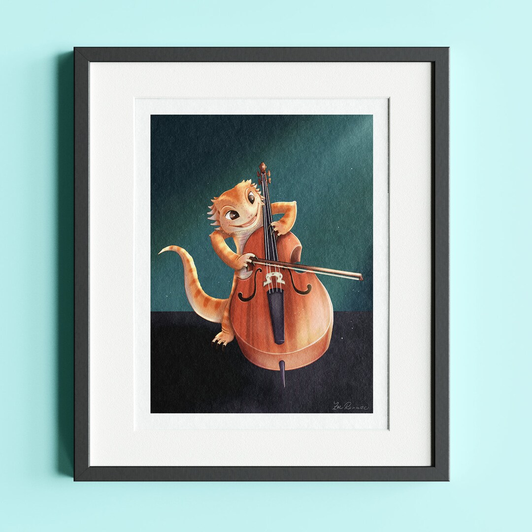 Bearded Dragon Print, Bearded Dragon Art, Art Print, Wall Decor ...
