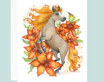 Year of the Horse Greeting Card, Lunar New Year Stationery