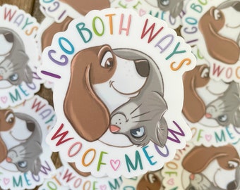 Bipetual Vinyl Sticker: Dog & Cat Lover Gift (3x2.75)