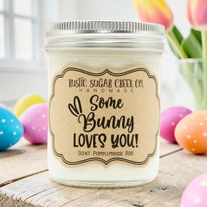 Some Bunny Loves You Easter Candle 3-Sizes W-Box: Easter Gifts For Adults, Basket Stuffer