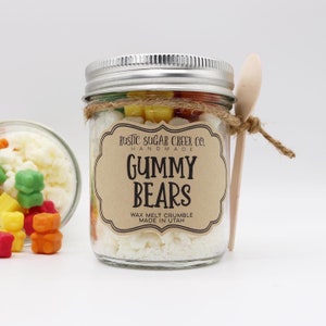 Gummy Bears Scented Soy Wax Melt Crumble: Fruity Candy Aroma
