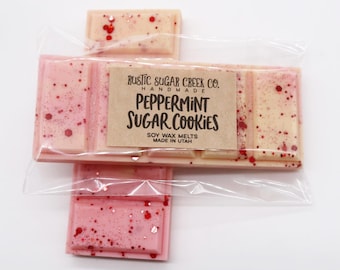 Peppermint Sugar Cookies Snap Bars Wax Melts Peppermint Snap Bar Christmas Wax Melts Cookie Wax Warmer Melts Christmas Gifts Food Wax Melt