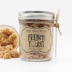 French Toast Wachs schmelzen Crumble Frühstück Lebensmittel Wachs schmilzt Für Wärmer Wachs schmilzt für Geschenke Kerze schmilzt Waffeln Ahornsirup duftende Wachs schmilzt