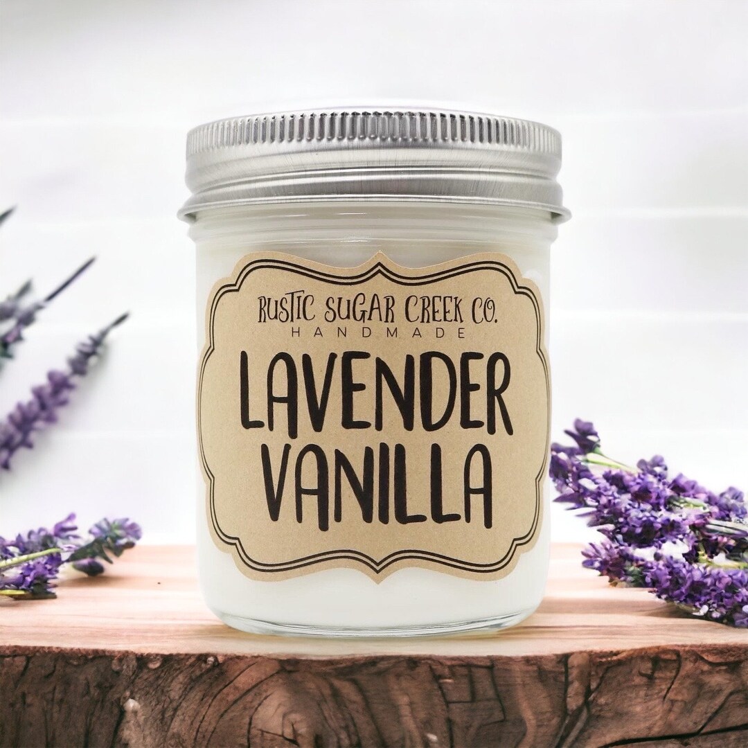 Lavender Vanilla Scented Candle Lavendar Gifts Housewarming Etsy Australia