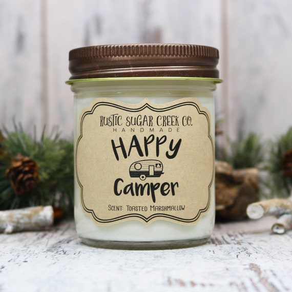 Happy Camper Candle Cadeau voor Camper RV | Etsy België