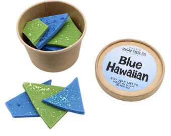 Blue Hawaiian Scented Wax Melt Brittle For Wax Warmer: Fruity Citrus Punch Home Fragrance
