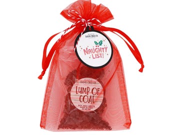 Lump of Coal Christmas Soy Wax Melts For Warmer: Santa Naughty List, Cranberry-Apple Scented