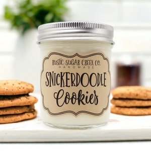 Snickerdoodle Cookies Duftkerze, Cookie Geschenke, Cookie Kerze, Geburtstagsgeschenk, Cookie-Liebhaber, personalisiertes Geschenk, Housewarminggeschenke