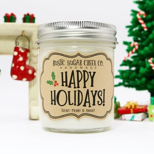 Joyeuses Fêtes Bougie de Noël Chistmas Cadeaux Pour Amis Bougie de Noël Cadeaux Voisins Cadeaux Cadeaux de Noël Pour Les Collègues Cadeaux Pour Elle