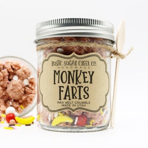 Monkey Farts Wax Melt Crumble Scented Wax Melts For Warmer Wax Melts For Gifts For Her Fruit Wax Melts Banana Farts In A Jar Funny Gifts