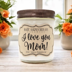 I Love Mom Candle Mothers Day Gift For Mom Gift From Kids Personalized Mom Gift Mother Gifts Birthday Gift For Mom Gift Ideas Mom Christnas