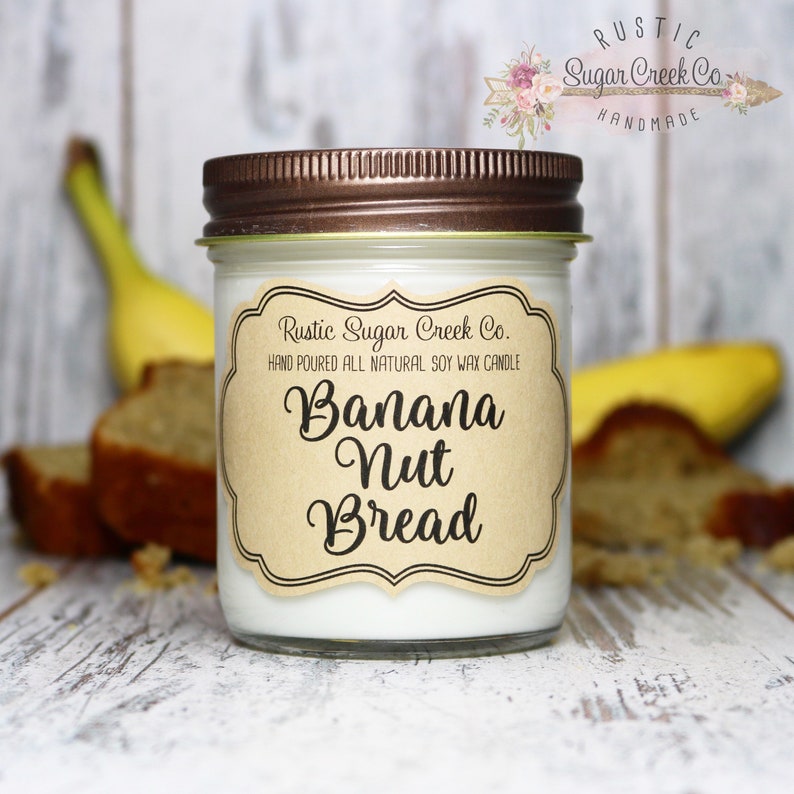 Banana Nut Bread Scented Candle Banana Candle Kitchen Gifts | Etsy