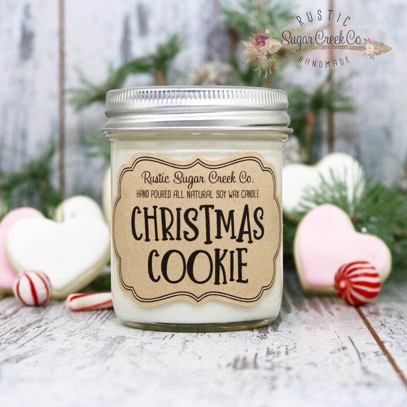 Christmas Cookie Scented Candle Christmas Candle Gift Etsy