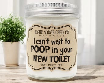 I Can&#39;t Wait To Poop In Your New Toilet Candle Housewarming Gift Box Funny New Home Gift New House Gift Friend Moving Gift Homeowner Gift
