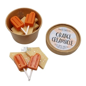 Orange Creamsicle Snap Bar Brittle Wax Melt For Warmer Ice Cream Popsicle Wax Melt Bark Orange Scented Wax Brittle Dessert Shaped Wax Melt