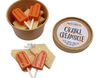 Orange Creamsicle Soy Wax Melts For Warmer: Summer Wax Melt, Home Fragrance, Cream Popsicle