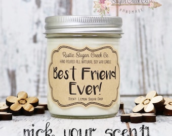 Best Friend Ever Candle, Best Friend Gifts, Galentines Day Gift, Gift For Friend, Friend Gift, Friendship Gift, Best Friend Gift Ideas, BFF