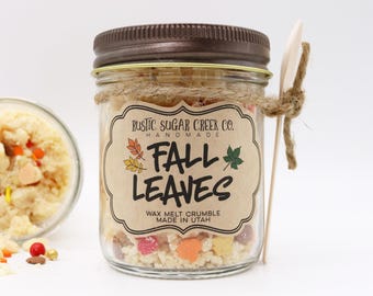 Fall Leaves Crumble Soy Wax Melts For Warmer: Autumn Scented Wax Melt, Home Fragrance