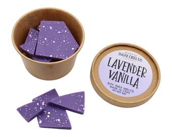 Lavender Vanilla Brittle Scented Wax Melts For Warmer: Self Care, Lavender, Aromatherapy, Home Fragrance
