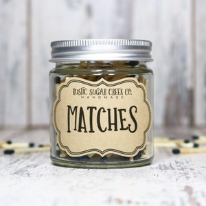 Matches In Jar & Match Striker Black Tip Kitchen Matches Holder Matches And Striker Matches Holder Matches In A Bottle Decorative Matches