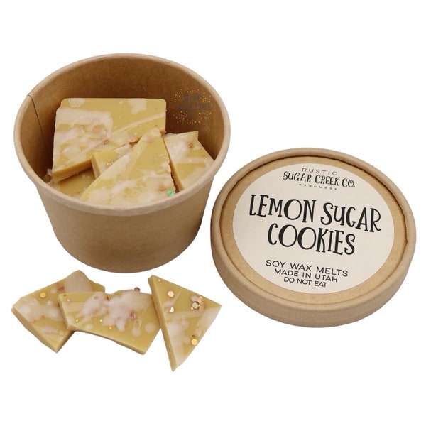 Lemon Sugar Cookies Snap Bars Scented Brittle Soy Wax Melts For Gifts Farmhouse Melts Lemon Wax Melts For Warmer Candle Melts Wax Brittle