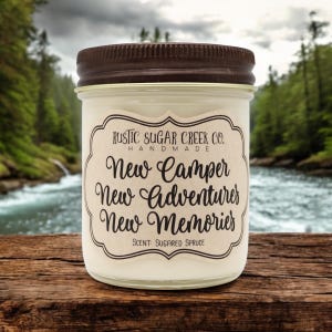 New Camper Candle Camping Decor Gift For Camper Decor Inside RV Gift Trailer Decor Camper Gift RV Decor Trailer Gift Camping Gift For Men