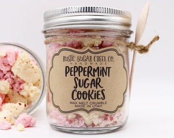 Peppermint Sugar Cookies Crumble Soy Wax Melts For Warmer: Bakery Scented Wax Melt, Winter