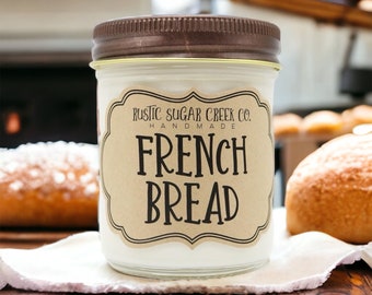 French Bread Scented Candle Home Gift Fresh Baked Bread Housewarming Gifts Food Candles Wax Melts Bakery Candle Kitchen Gifts New Home Gift