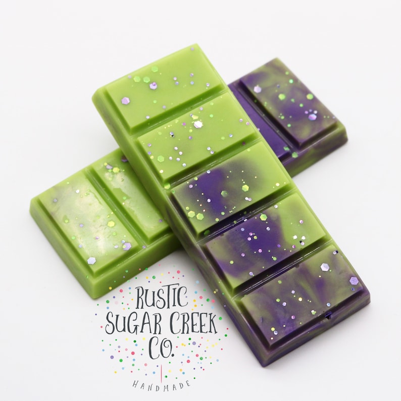 Violet Lime Snap Bars Wax Melts Farmhouse Melts For Gifts Clamshell Melts Soy Candle Melts Wax Warmer Melts Wax Cubes Valentines Day image 1