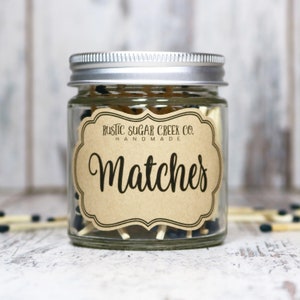 Matches In Jar & Match Striker Black Tip Kitchen Matches Holder Matches And Striker Matches Holder Matches In A Bottle Decorative Matches