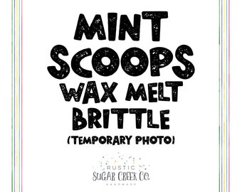 Mint Scoops Snap Bars Brittle Wax Melts For Warmer Mint Ice Cream Wax Melt Bark Sweet Minty Scented Wax Melt Brittle Dessert Shaped Wax Melt