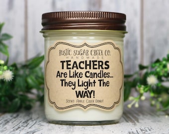 Teachers Are Like Candles Candle Teacher Gifts for Women Tutor Gifts Teacher Gifts Box Educator Gifts For Teacher Personalized Gift Birthday