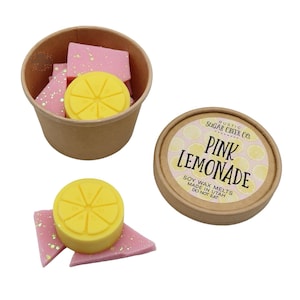 Pink Lemonade Snap Bar Brittle Scented Wax Melts For Wax Warmer Sweet Lemonade Farmhouse Wax Melts For Gifts Summer Lemon Shaped Wax Melt