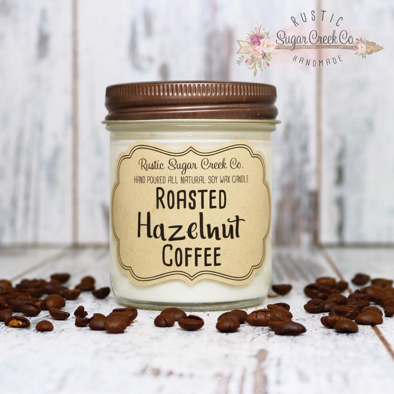 Roasted Hazelnut Coffee Scented Candle Coffee Candle Coffee Etsy