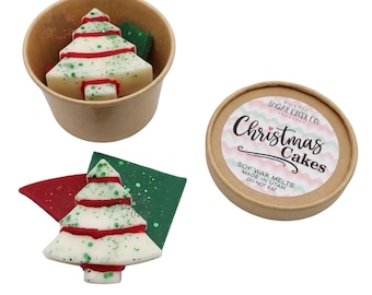 Christmas Cakes Snap Bars Wax Melt Brittle Cake Tree Wax Melts Food Shaped Wax Melts Soy Candle Melts Wax Warmer Melts Christmas Tree Cakes