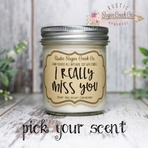 I Really Miss You Candle Best Friend Gifts For Her Friendship Gift Miss You Gift Gifts For Friend Missing You Gifts Long Distance Gifts