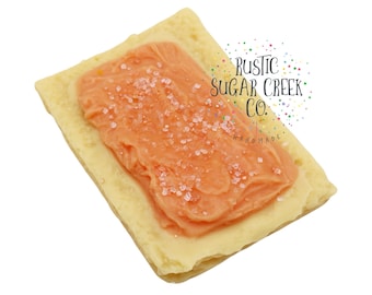 Peach Tart Wax Melt Snap Bar For Warmer: Food Shaped Fruity Scented