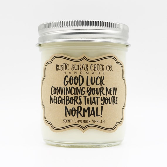 Gift for Neighbor Moving Away Neighbor Leaving Gift Soy Candle Personalized Gift  Good Luck Gift for Neighbor Best Neighbors 