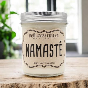Namaste Candle Namaste Gifts Yoga Gifts For Birthdays Yogi Gifts Relaxation Meditation Gifts Aromatherapy Candle Yoga Quote Zen Gifts