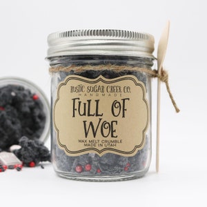 Wednesday Full of Woe Soy Wax Melt Crumble: Dark Cherry Merlot Scent