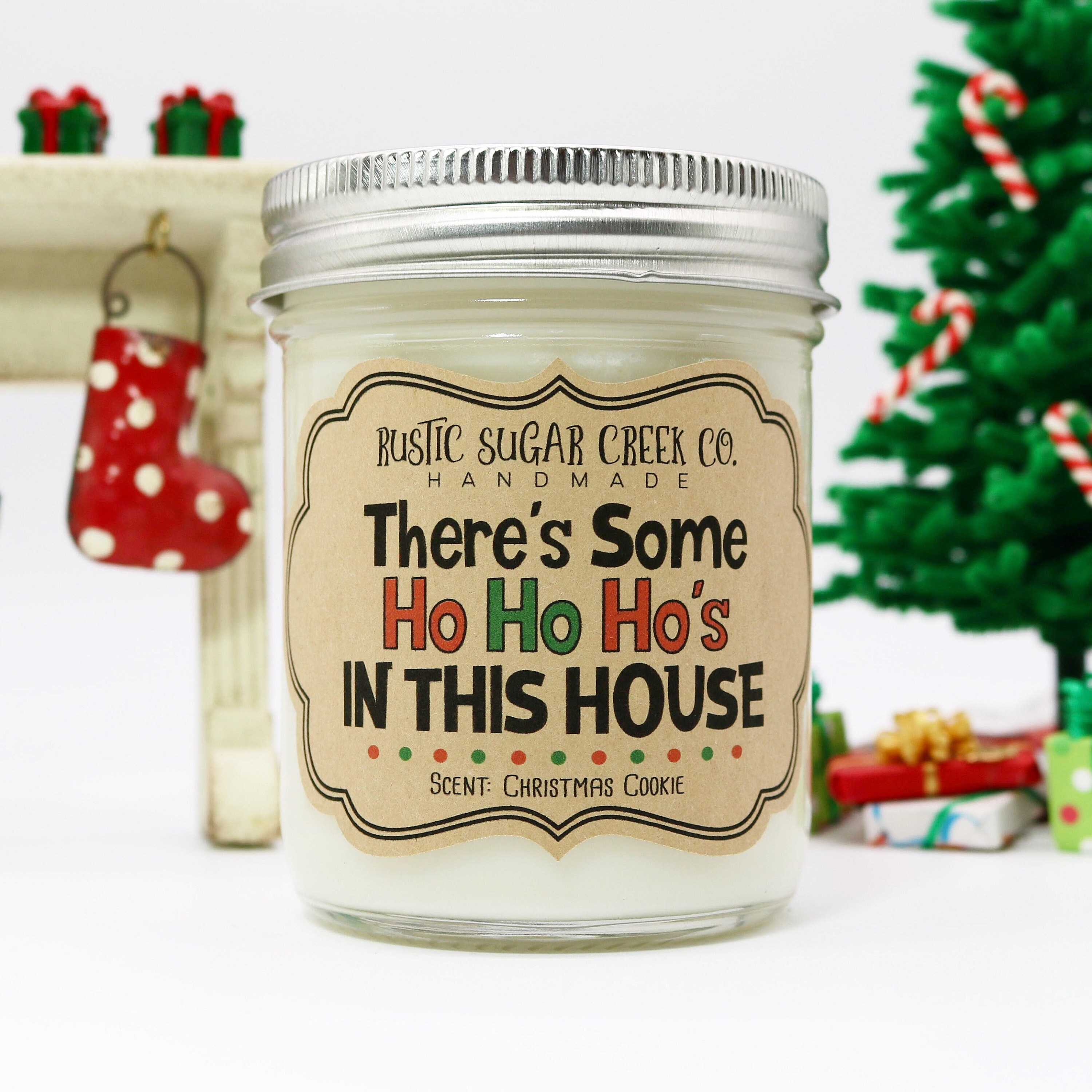 Ho Ho Ho's in This House Candle Funny Christmas Gifts for Women