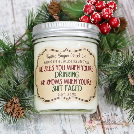 Xmas Decor Xmas Gift He Sees You When Youre Drinking He Knows When Youre Shit Faced Christmas Wine Glass Christmas Ideas Chistmas Gift