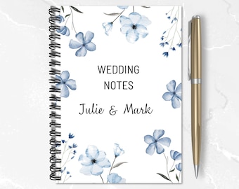 Personalised Wedding Planner Notebook, A5 Wedding Organisation Planner, Wedding Organiser For Bride To Be