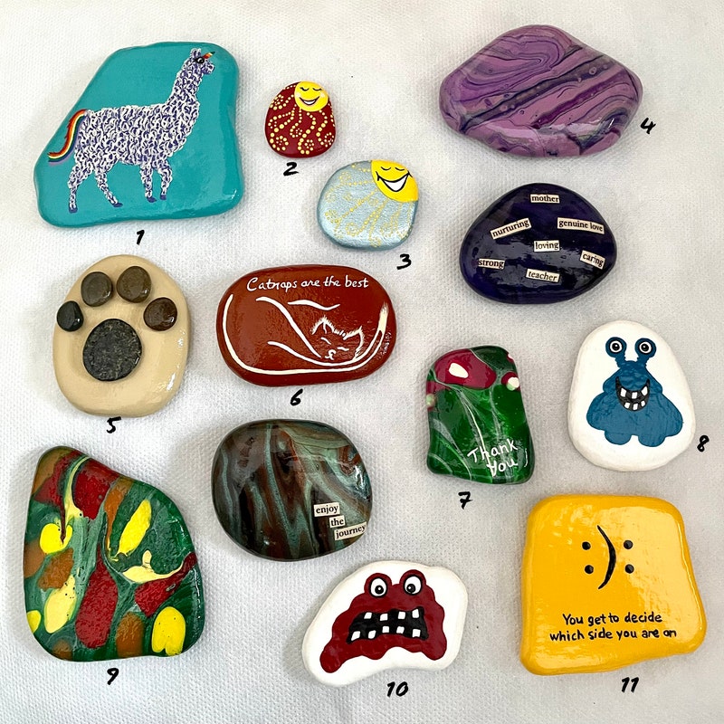 Handpainted Rocks - Etsy