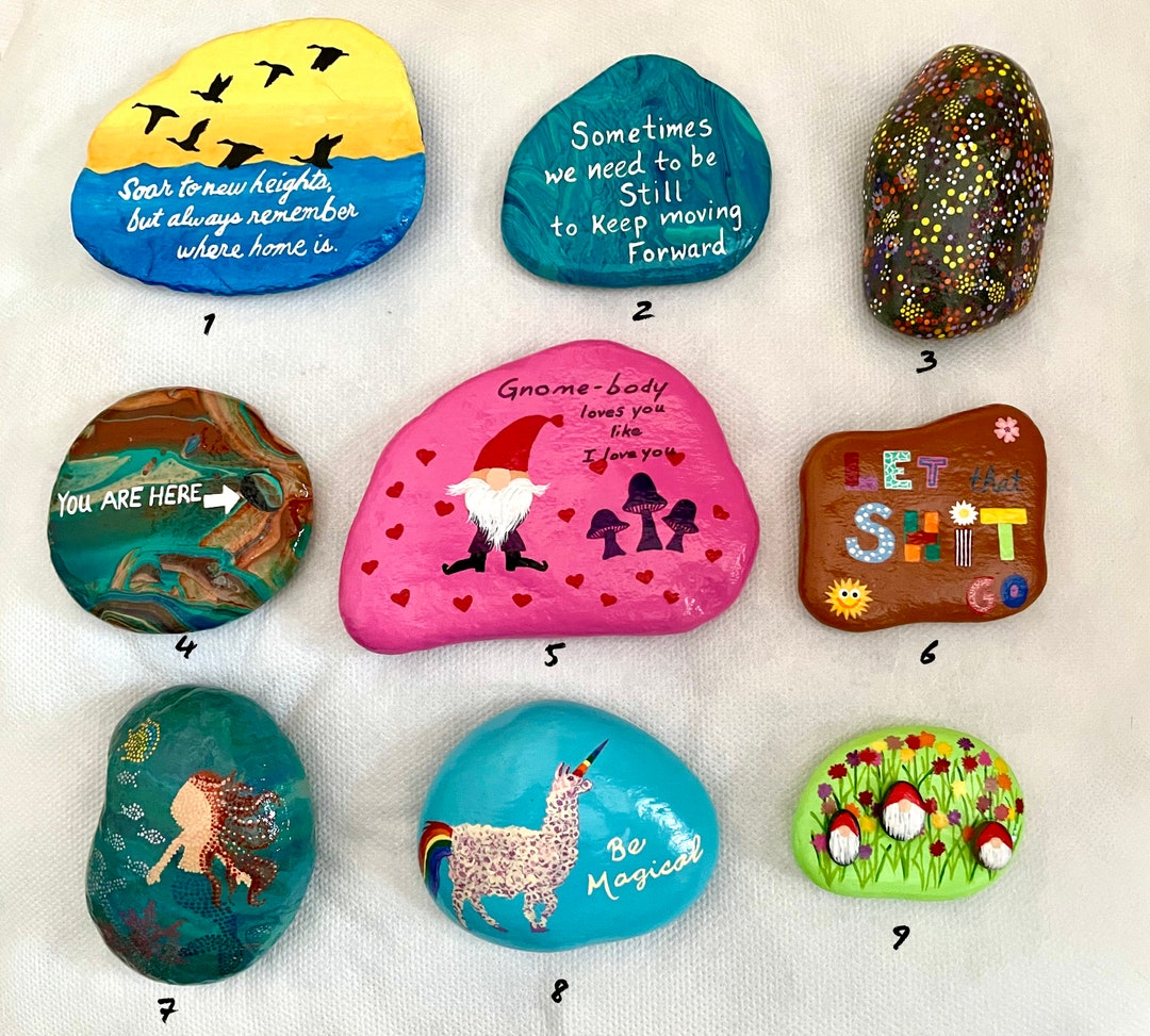 Super SALE Painted Rocks 26 Varieties Of Painted Rocks SALE Positive Il 1080xN.4608041479 R5ic