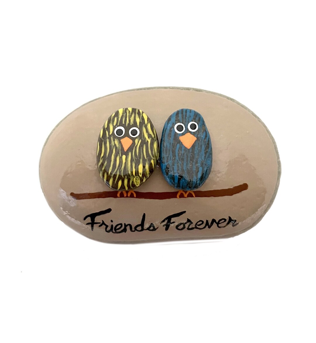 Friends Forever Painted Rock Pebble Art Hand Painted Rock Best Friends ...