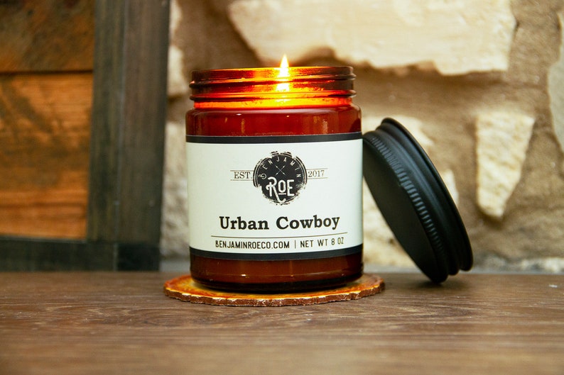 Urban Cowboy Candle Most Popular Man Scent Smoky Scented Etsy