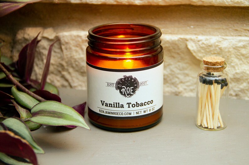 Vanilla Tobacco Most Popular Scented Soy Candle Pipe Etsy