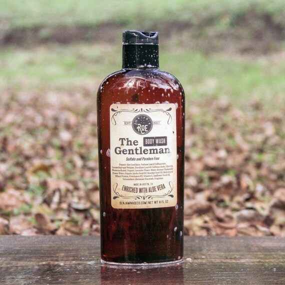 The Gentleman | Natural Moisturizing Body Wash | Aloe Vera and Natural  Glycerin - Paraben and Sulfate Free Shower Gel - Etsy