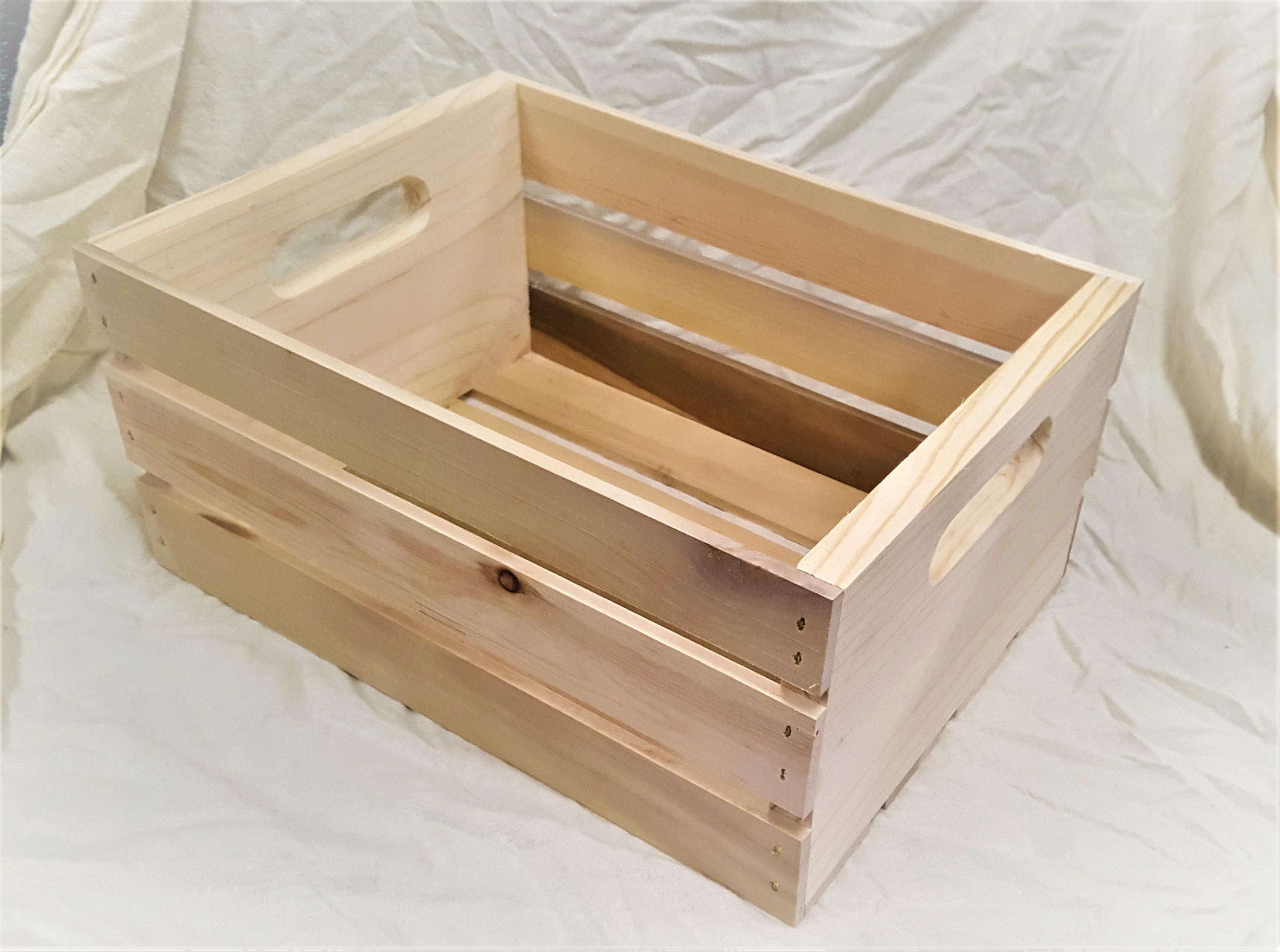 Solid Wood Crate Etsy